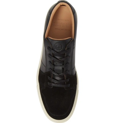 Shop Greats Royale Court Sneaker In Black/ Dark Shadow Leather