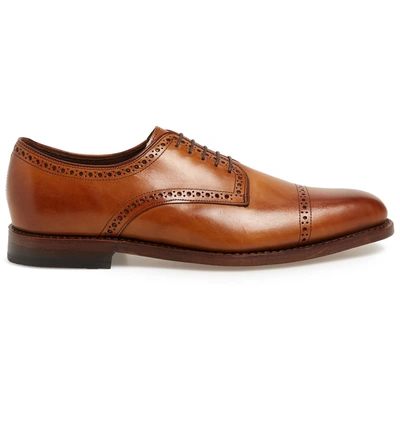 Shop Allen Edmonds Clarkston Cap Toe Derby In Walnut Leather