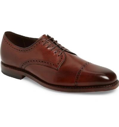 Shop Allen Edmonds Clarkston Cap Toe Derby In Chili Leather