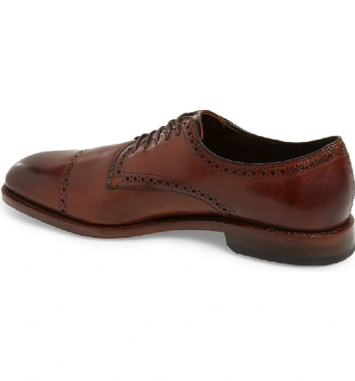 Shop Allen Edmonds Clarkston Cap Toe Derby In Chili Leather