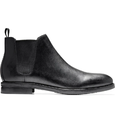 Shop Cole Haan Wakefield Grand Waterproof Chelsea Boot In Black Leather