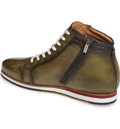 Shop Mezlan Niro Sneaker In Olive Leather