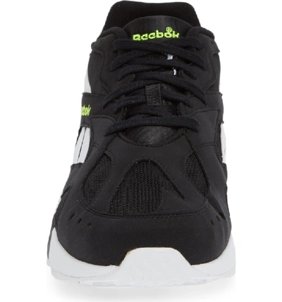 Shop Reebok Aztrek Sneaker In Black/ White/ Solar Yellow