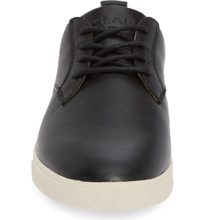 Shop Clae Ellington Sneaker In Black Tumbled Leather
