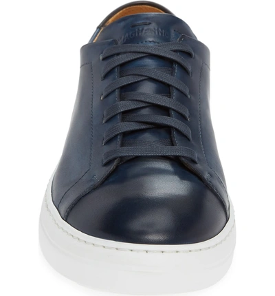 Shop Magnanni Bartolo Sneaker In Navy Leather