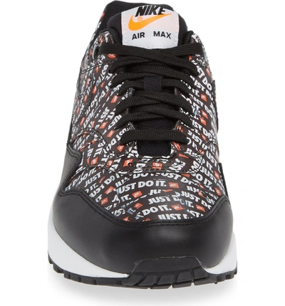 Shop Nike Air Max 1 Premium Sneaker In Black/ White/ Total Orange