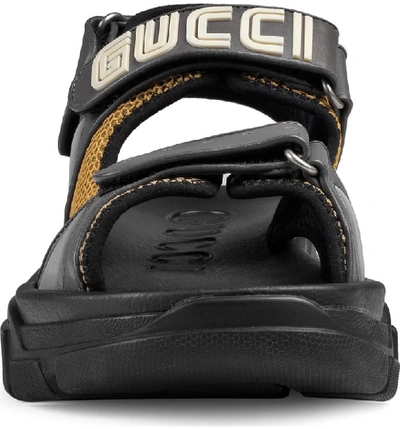 Shop Gucci Agru Sport Sandal In Dark Grey