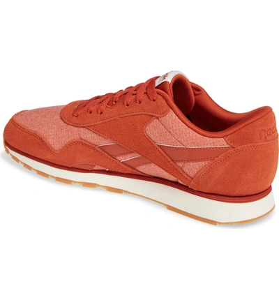 Shop Reebok Classic Leather Nylon Sg Sneaker In Burnt Amber/ Chalk