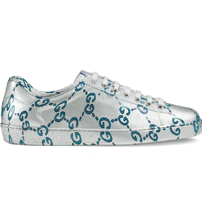 Shop Gucci New Ace Gg Ghost Sneaker In Wax/ Pale