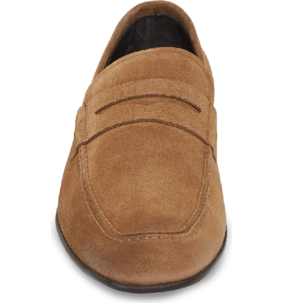 Shop To Boot New York Alek Penny Loafer In Sigaro Suede