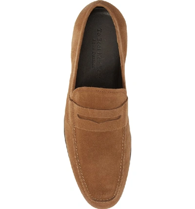 Shop To Boot New York Alek Penny Loafer In Sigaro Suede