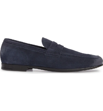Shop To Boot New York Alek Penny Loafer In Space Blue