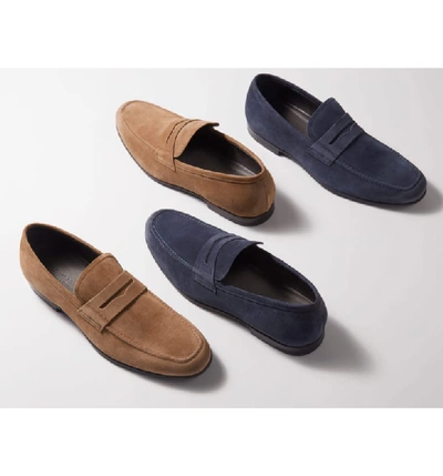 Shop To Boot New York Alek Penny Loafer In Space Blue