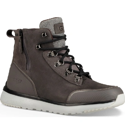 Shop Ugg Caulder Waterproof Boot In Dark Grey