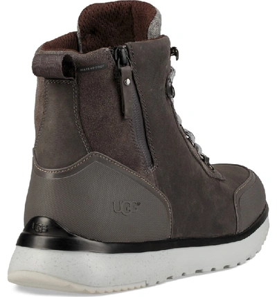 Shop Ugg Caulder Waterproof Boot In Dark Grey