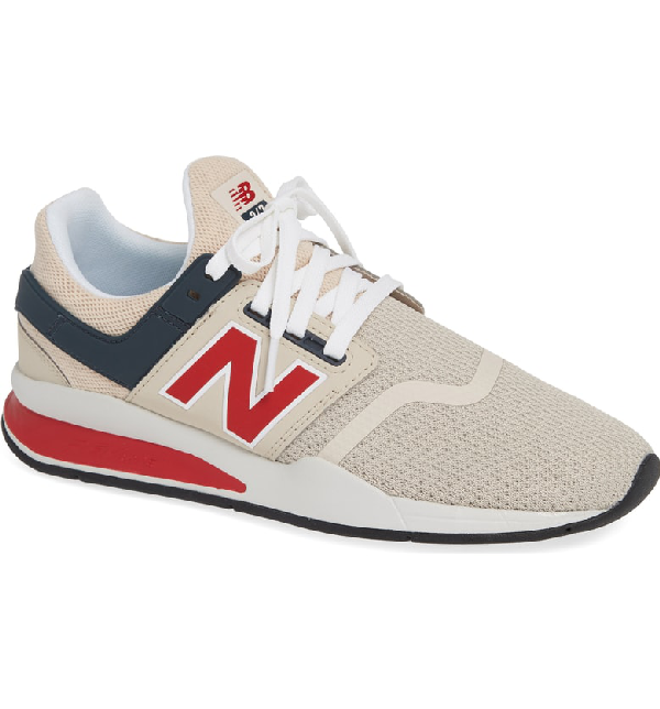 new balance 247 grey morn with team red