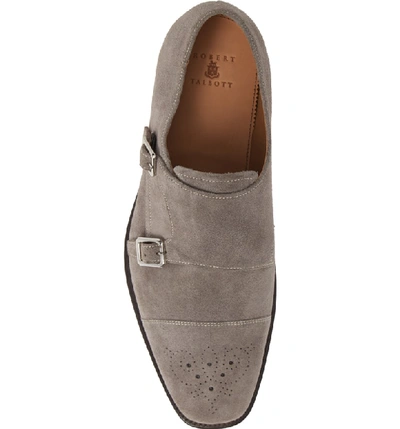 Shop Robert Talbott Sausalito Double Monk Strap Shoe In Grey Suede