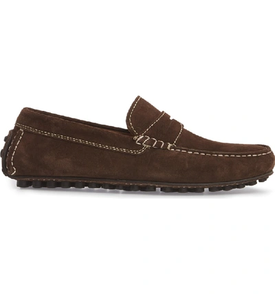 Shop Robert Talbott Le Mans Penny Driving Loafer In Chocolate