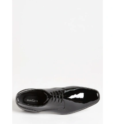 Shop Calvin Klein 'brodie' Plain Toe Derby In Black Patent