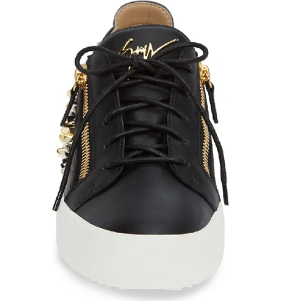 Shop Giuseppe Zanotti Crystal Sneaker In Black/ Black