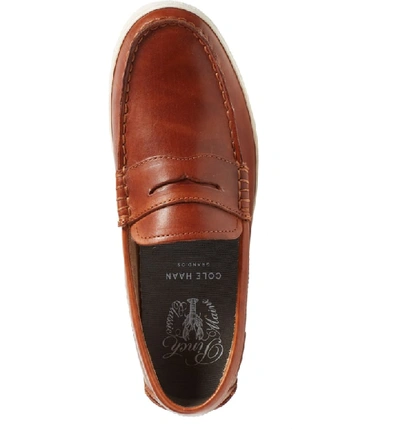 Shop Cole Haan 'pinch' Penny Loafer In British Tan Antique Leather