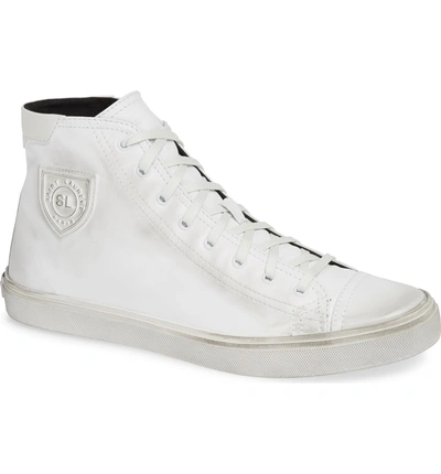 Shop Saint Laurent Bedford High Top Sneaker In White
