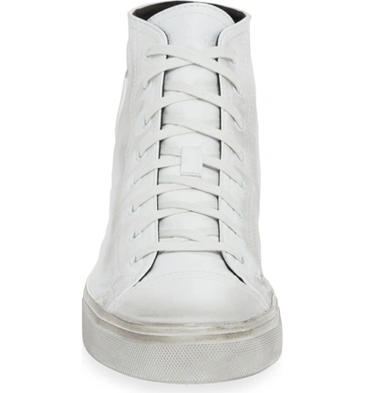 Shop Saint Laurent Bedford High Top Sneaker In White