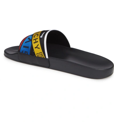 Shop Givenchy Logo Slide Sandal In Multicolored