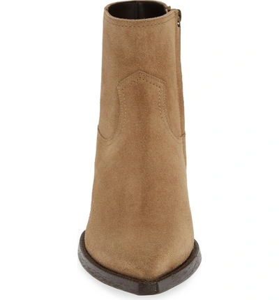 Shop Saint Laurent Lukas 40 Zip Boot In Light Brown