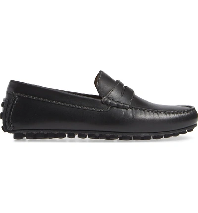 Shop Robert Talbott Le Mans Penny Driving Moccasin In Black Leather