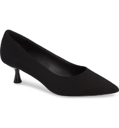 Shop Donald Pliner Bon Kitten Pump In Black Crepe