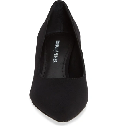 Shop Donald Pliner Bon Kitten Pump In Black Crepe