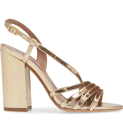 Shop Tabitha Simmons Viola Sequin Embellished Sandal In Gold