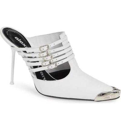 Shop Alexander Wang Minna Strappy Mule In White