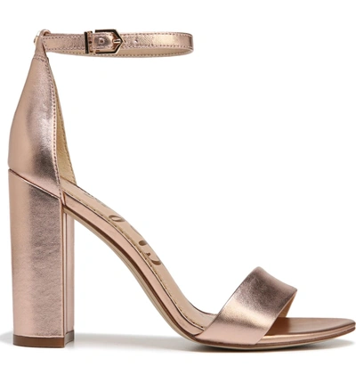 Shop Sam Edelman Yaro Ankle Strap Sandal In Blush Gold