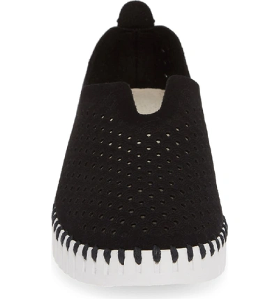 Shop Ilse Jacobsen Tulip 139 Perforated Slip-on Sneaker In Black Nubuck