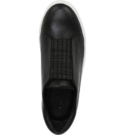Shop Vince Cantara Slip-on Sneaker In Black/ Grey Leather