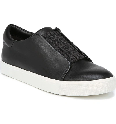 Shop Vince Cantara Slip-on Sneaker In Black/ Grey Leather