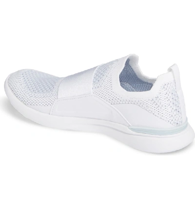 Shop Apl Athletic Propulsion Labs Techloom Bliss Knit Running Shoe In White/ Steel Grey