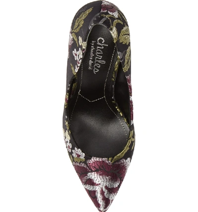Shop Charles By Charles David Maxx Pointy Toe Pump In Black Floral Fabric