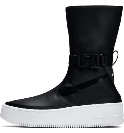 Shop Nike Air Force 1 Sage High Platform Sneaker In Black/ Black/ White