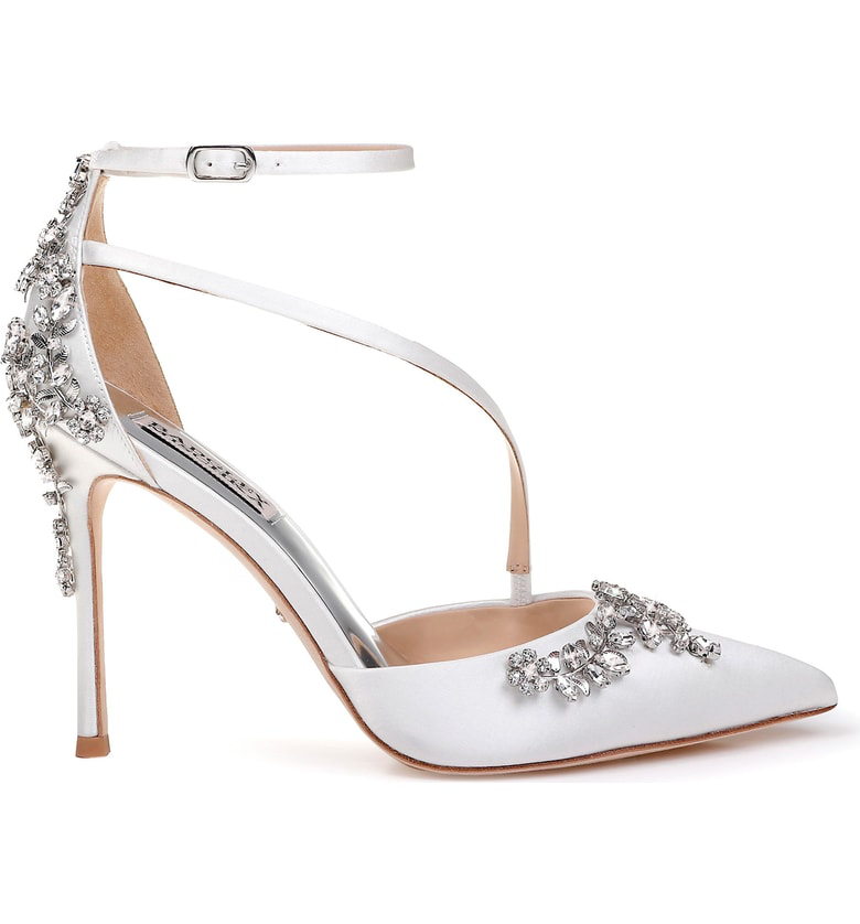 badgley mischka faith ankle strap pump