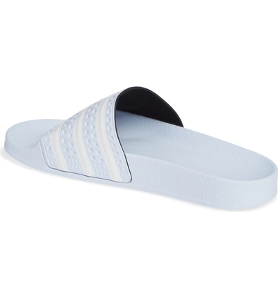 Shop Adidas Originals 'adilette' Slide Sandal In Aero Blue/ Aero Blue