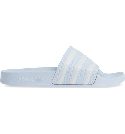 Shop Adidas Originals 'adilette' Slide Sandal In Aero Blue/ Aero Blue