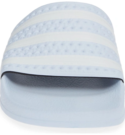 Shop Adidas Originals 'adilette' Slide Sandal In Aero Blue/ Aero Blue