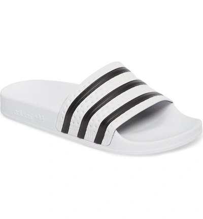 Adidas Originals Adilette Rubber Slide Sandals In White | ModeSens