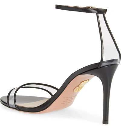 Shop Aquazzura Minimalist Clear Sandal In Black