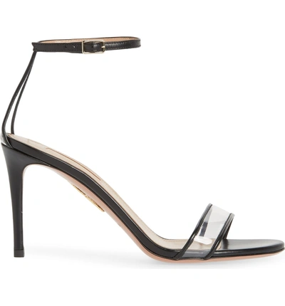 Shop Aquazzura Minimalist Clear Sandal In Black