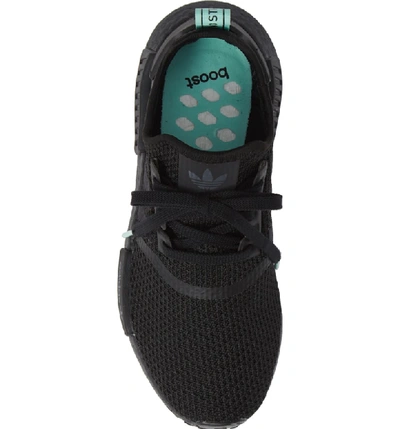 Shop Adidas Originals Nmd R1 Athletic Shoe In Black/ Black/ Clear Mint