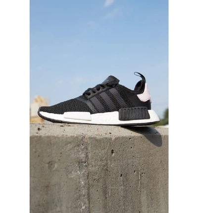 Shop Adidas Originals Nmd R1 Athletic Shoe In Black/ Black/ Clear Mint